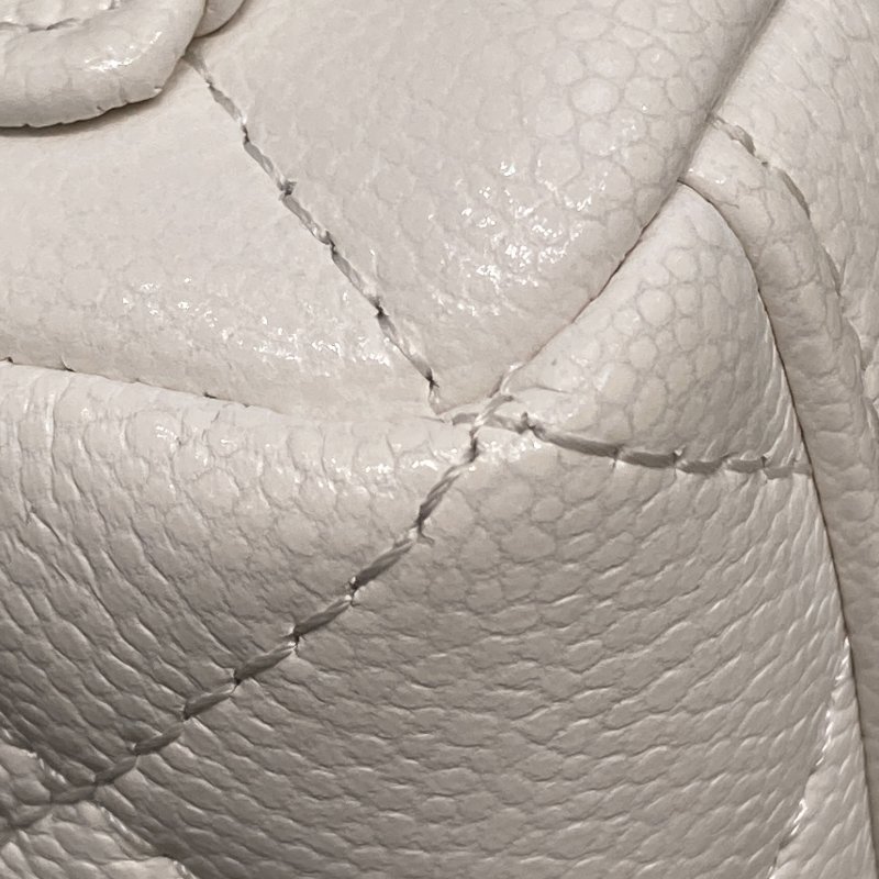 CHANEL 香奈兒  AP3753 24C 荔枝牛皮 後背包 白色 金釦-10