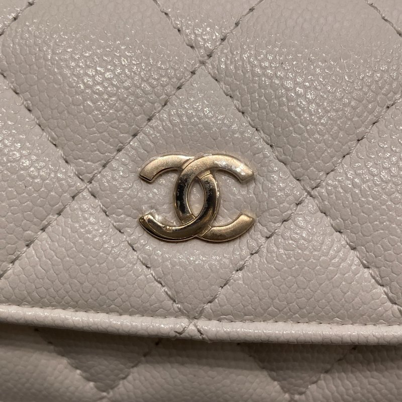 CHANEL 香奈兒  AP3753 24C 荔枝牛皮 後背包 白色 金釦-13