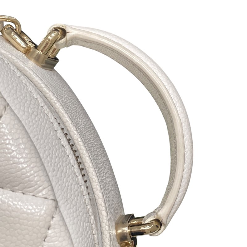 CHANEL 香奈兒  AP3753 24C 荔枝牛皮 後背包 白色 金釦-20