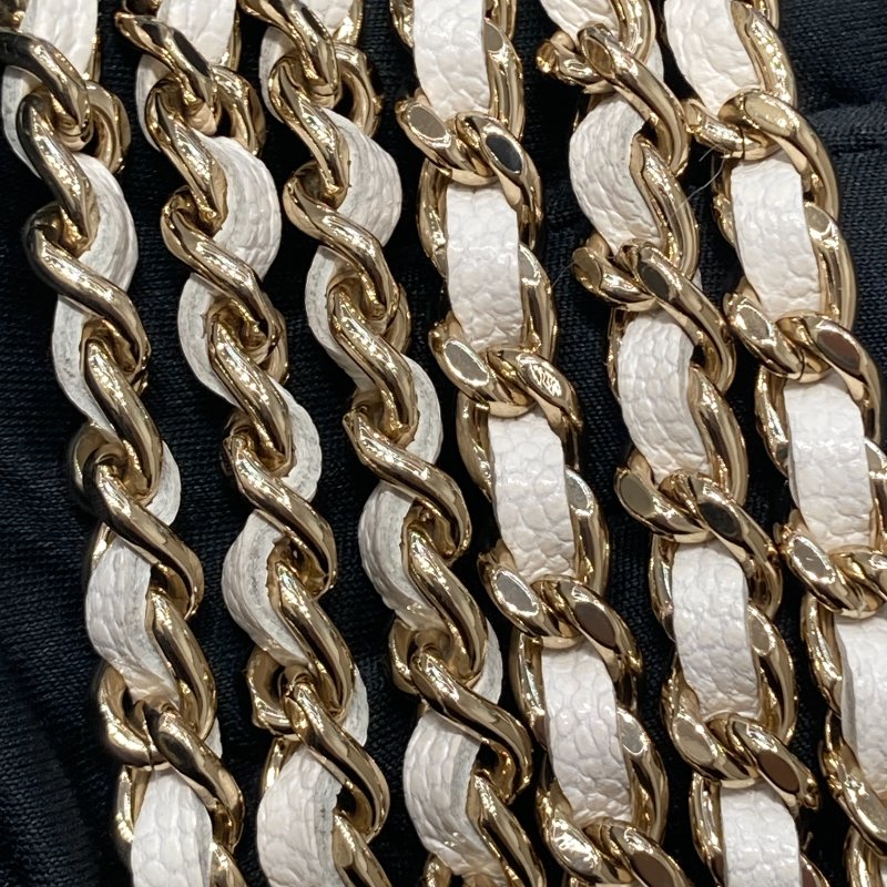 CHANEL 香奈兒  AP3753 24C 荔枝牛皮 後背包 白色 金釦-24