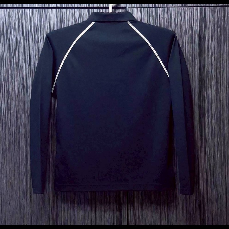 (日本製MIJ)BURBERRY 博柏利 GOLF高爾夫球 女黑色長袖POLO衫M-1