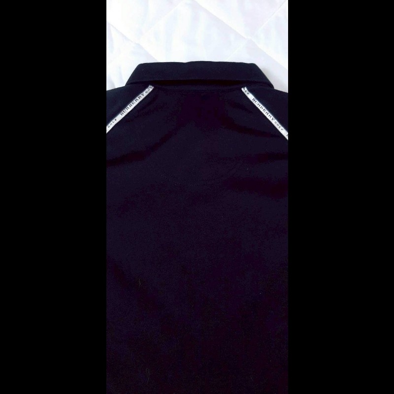 (日本製MIJ)BURBERRY 博柏利 GOLF高爾夫球 女黑色長袖POLO衫M-3