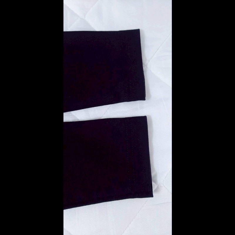 (日本製MIJ)BURBERRY 博柏利 GOLF高爾夫球 女黑色長袖POLO衫M-4