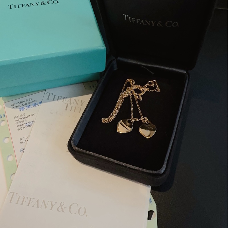 【98新帶盒票🆕】Tiffany 1969年 標誌性Return to Tiffany 系列 Double Heart Tag 項鍊 18K黃金-5