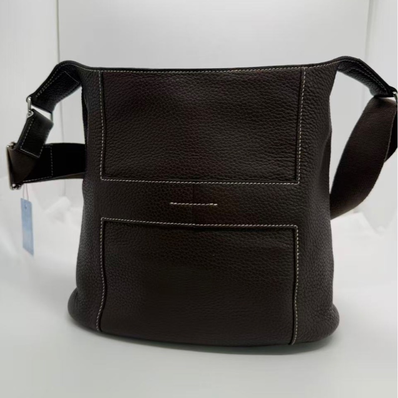 Hermes爱马仕 Good News H系列水桶包巧克力色n刻-1