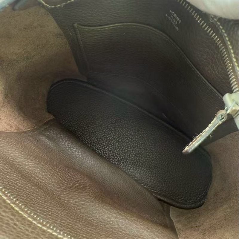 Hermes爱马仕 Good News H系列水桶包巧克力色n刻-5