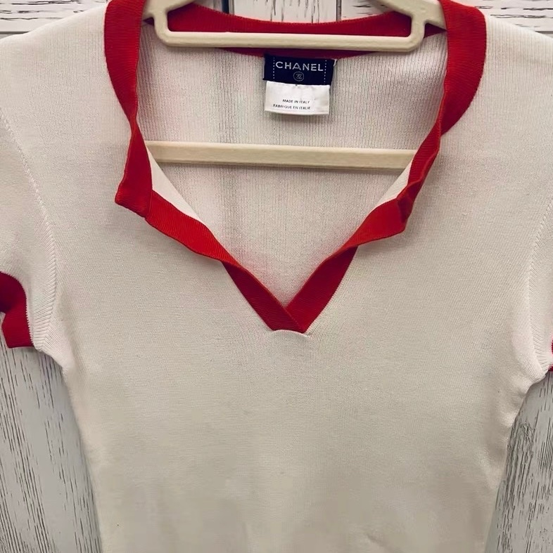 Chanel中古短袖上衣38碼-0