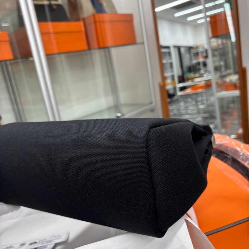 【全新閒置】Hermes 黑銀Herbag31子母 B刻 手提包 單肩包-6