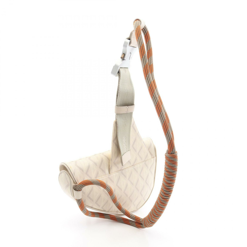Christian Dior Nautic Saddle CD Diamond 腰包帆布米色二手男士-1
