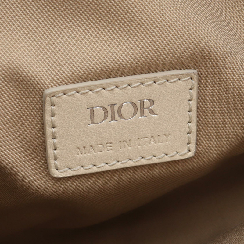 Christian Dior Nautic Saddle CD Diamond 腰包帆布米色二手男士-3