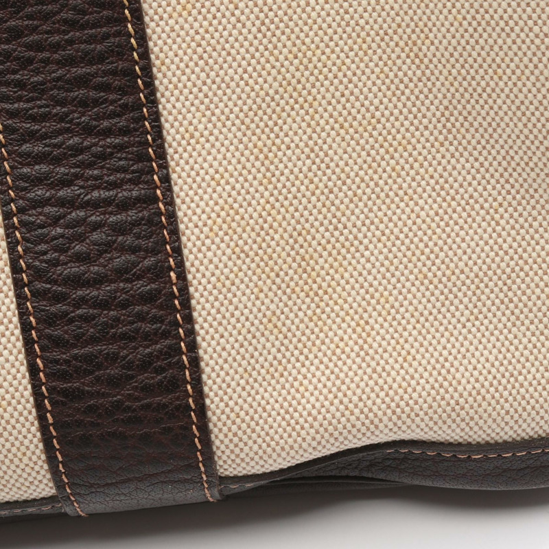 愛馬仕 Garden Party PM 手提包 H Toile H 皮革 Ecru Ebene 二手 SHW-7