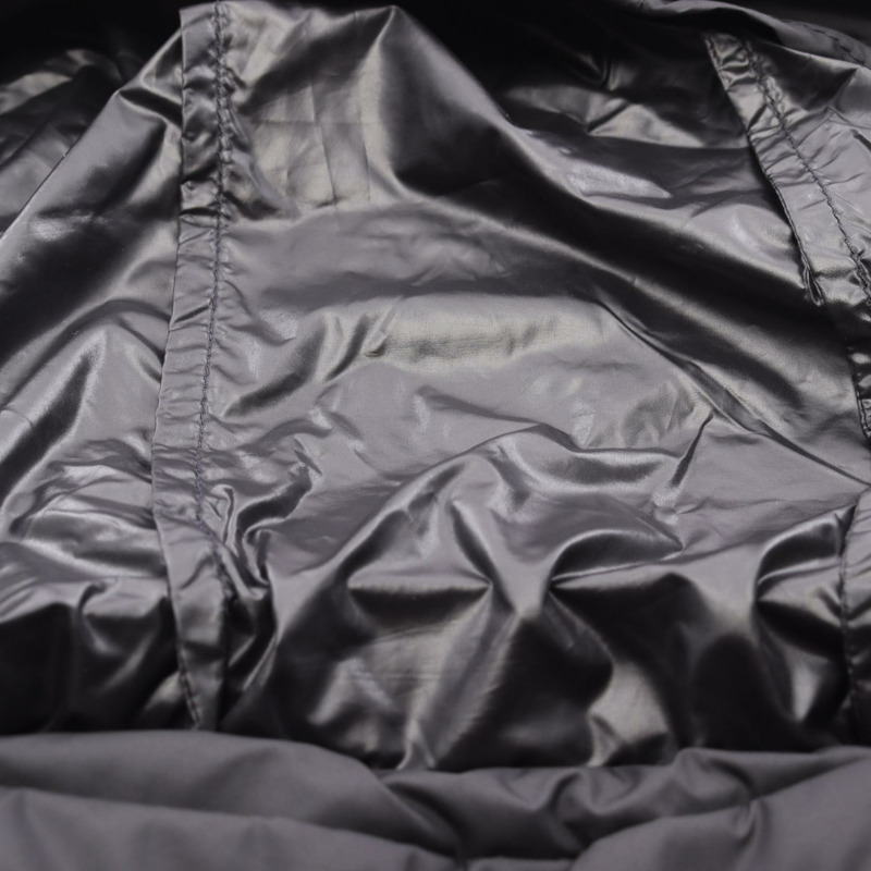 MONCLER 羊毛聚酯開襟羊毛羽絨服,黑色,二手男款-5