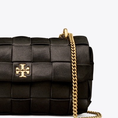 Tory Burch 女士 KIRA 迷你編織翻蓋手袋均碼碼17.5 X 4.5 X 10 CM-4