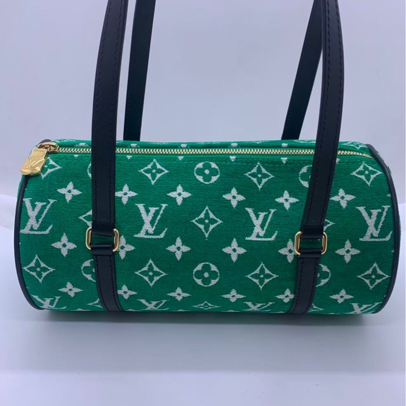Lv match系列圓筒手提包綠色絲絨限定巴比龍 單肩包,芯片款,尺寸:27x14cm-1