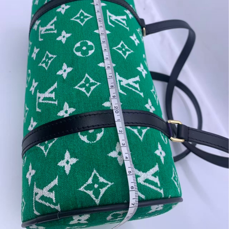Lv match系列圓筒手提包綠色絲絨限定巴比龍 單肩包,芯片款,尺寸:27x14cm-4