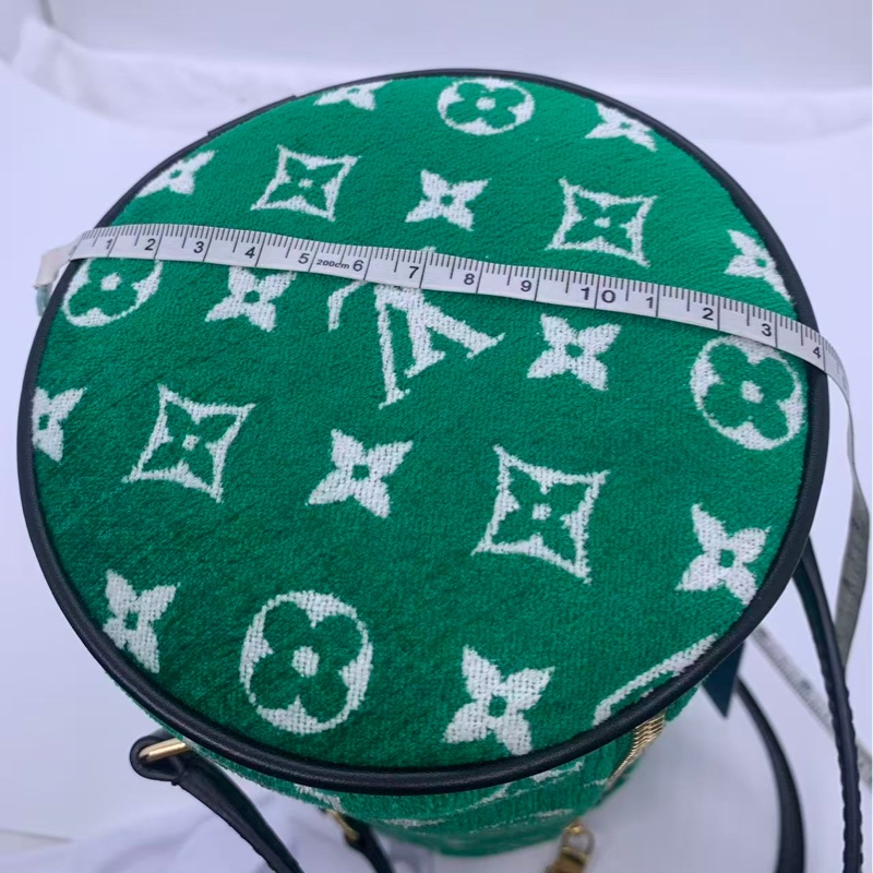 Lv match系列圓筒手提包綠色絲絨限定巴比龍 單肩包,芯片款,尺寸:27x14cm-5