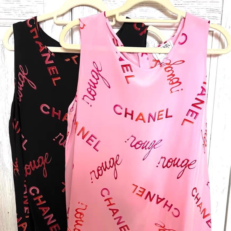 Chanel字母背心粉色44碼偏小,黑色40碼-0