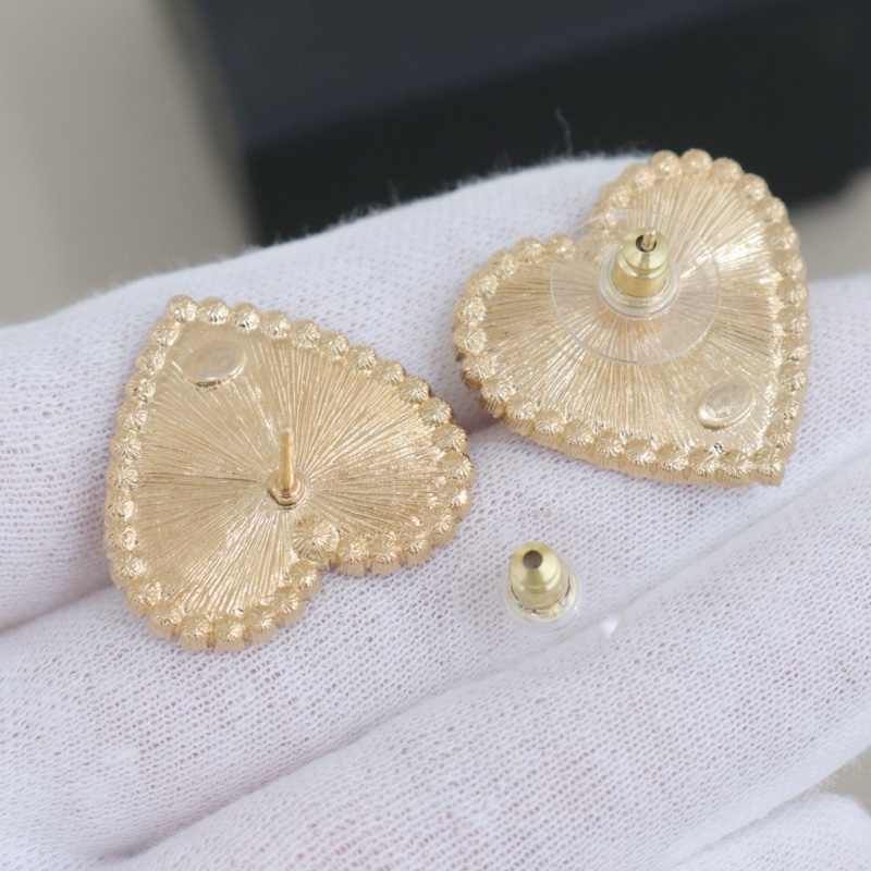 99新閑置品 Chanel 香奈兒愛心耳釘-7