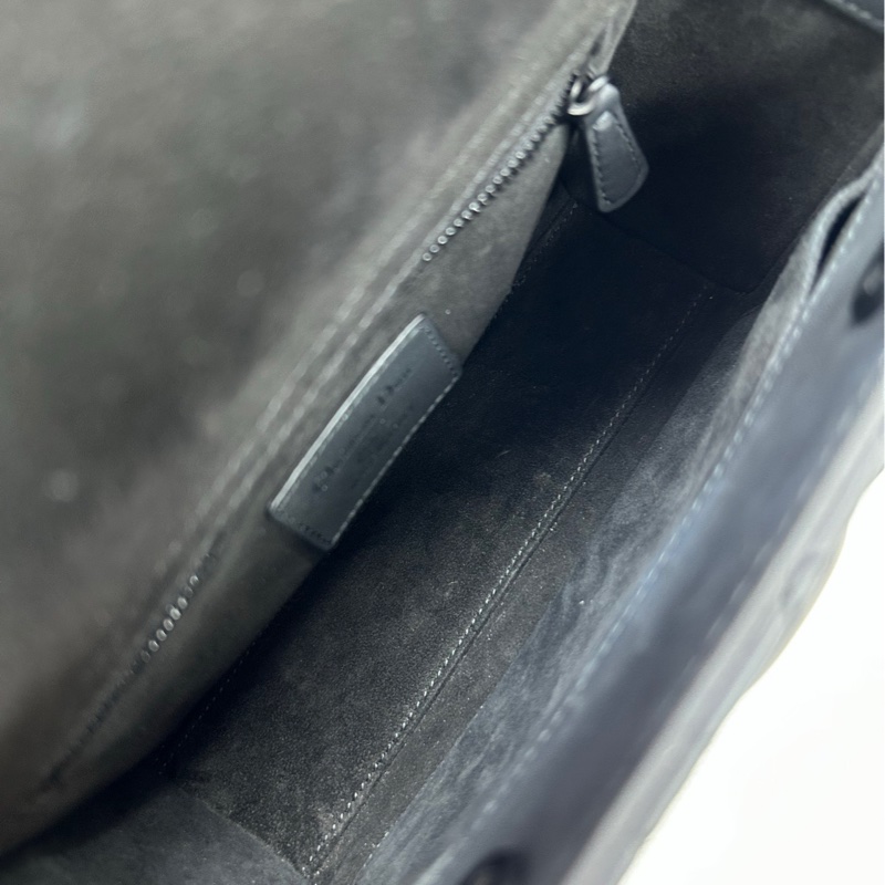 【全套除票】 Dior 磨砂黑 徽章肩帶四格戴妃手提包 斜挎包 單肩包-8