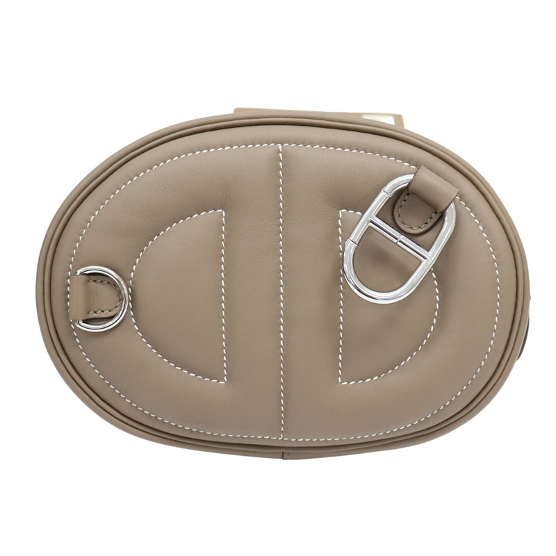 大象灰 Swift 牛皮 In The Loop 腰包 銀扣 U刻【HERMES 愛馬仕】 H080211CK18-1