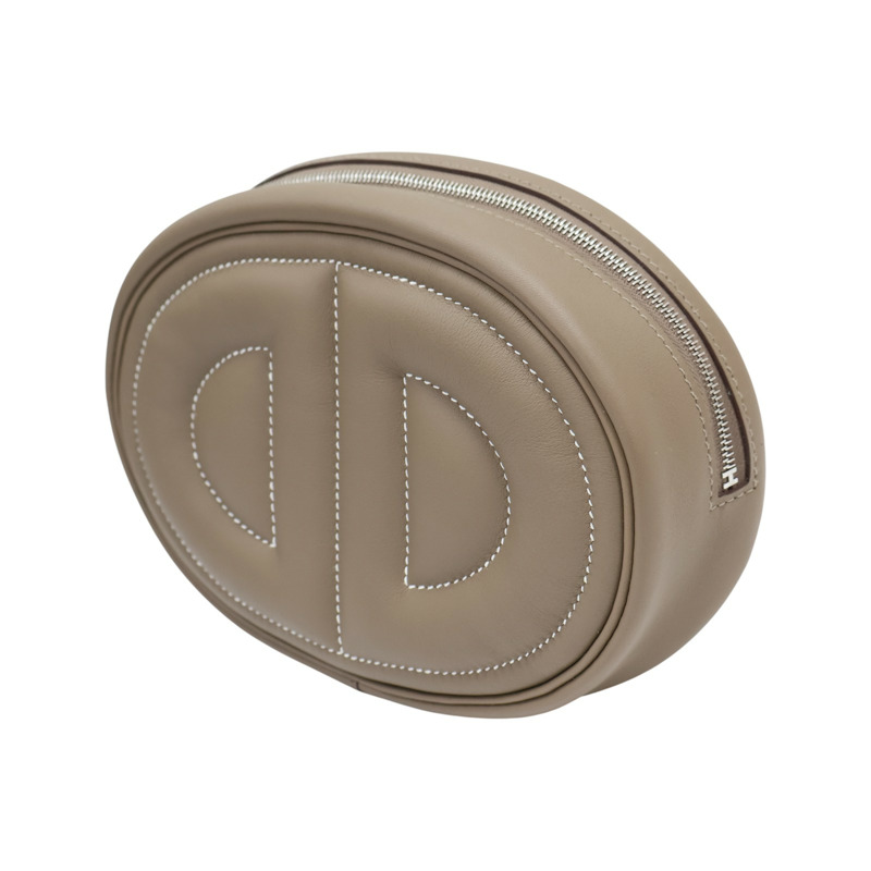 大象灰 Swift 牛皮 In The Loop 腰包 銀扣 U刻【HERMES 愛馬仕】 H080211CK18-2