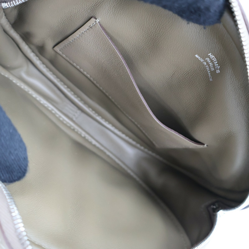 大象灰 Swift 牛皮 In The Loop 腰包 銀扣 U刻【HERMES 愛馬仕】 H080211CK18-4