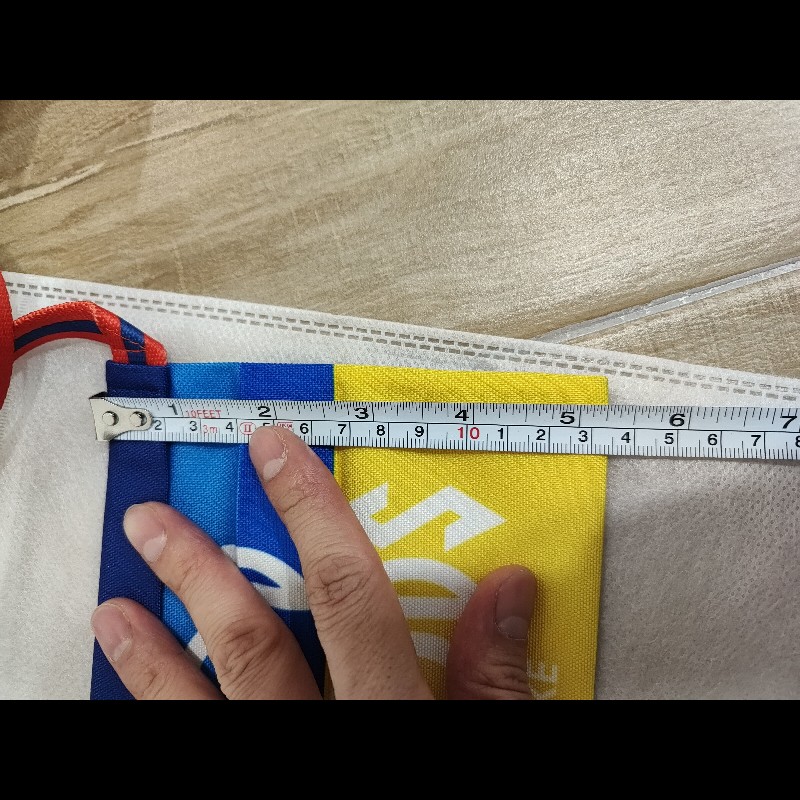 issey miyake good goods 黃藍橘色撞色尼龍帆布 手機包護照包小廢包抓皺包肩背包斜背包 全新-13