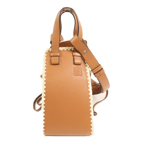 LOEWE 牛皮皮革Hammock銀扣手挽肩背兩用袋