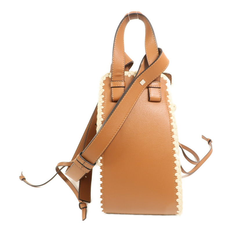 LOEWE 牛皮皮革Hammock銀扣手挽肩背兩用袋-1