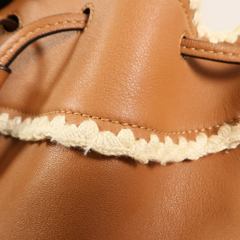 LOEWE 牛皮皮革Hammock銀扣手挽肩背兩用袋-14