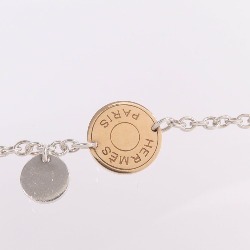 HERMES 18K玫瑰金/925純銀Ex-Libris Bracelet手鏈-6