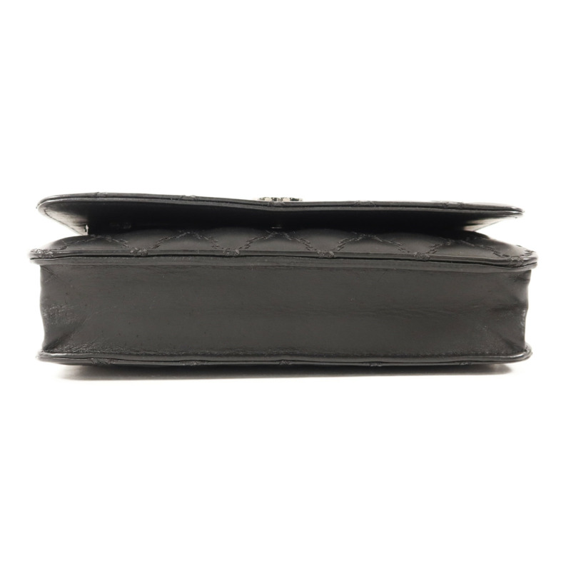 CHANEL 牛皮皮革WOC Wallet On Chain銀扣鏈帶肩背袋-3