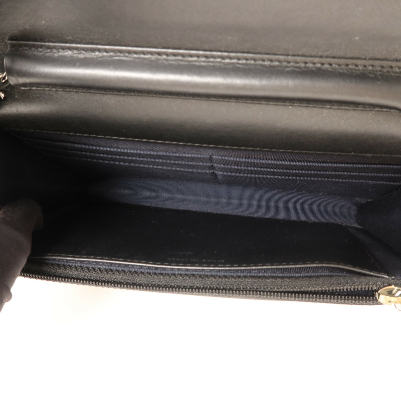 CHANEL 牛皮皮革WOC Wallet On Chain銀扣鏈帶肩背袋-5
