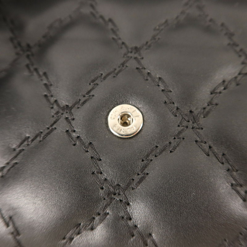 CHANEL 牛皮皮革WOC Wallet On Chain銀扣鏈帶肩背袋-10