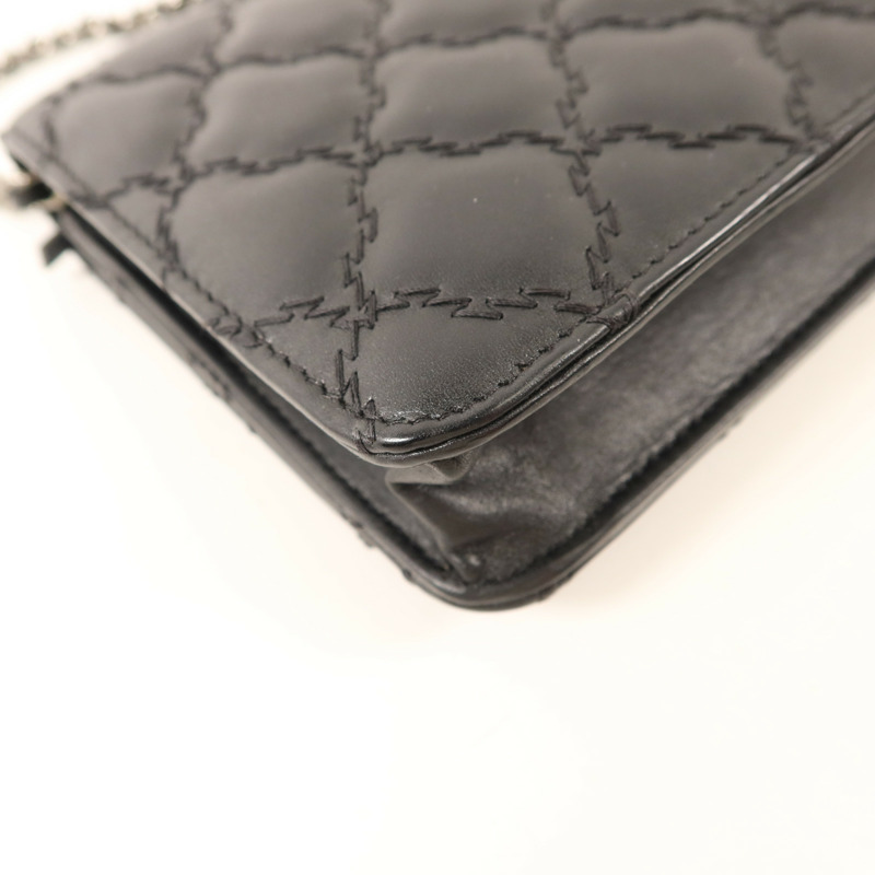 CHANEL 牛皮皮革WOC Wallet On Chain銀扣鏈帶肩背袋-15