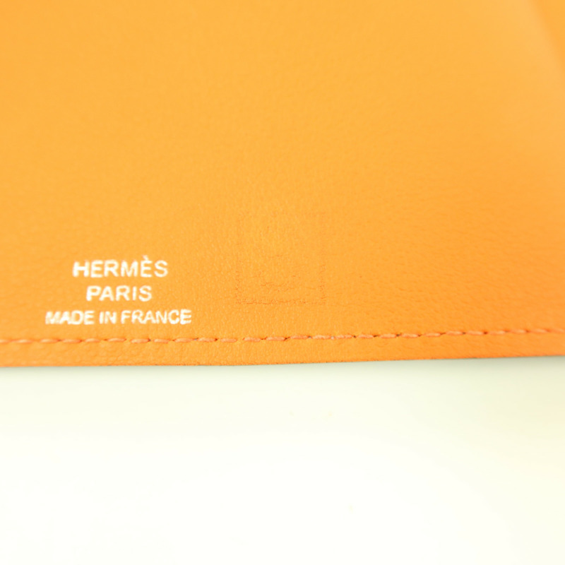 HERMES Swift皮革Notebook Cover銀扣筆記本套Bleu Atoll-6
