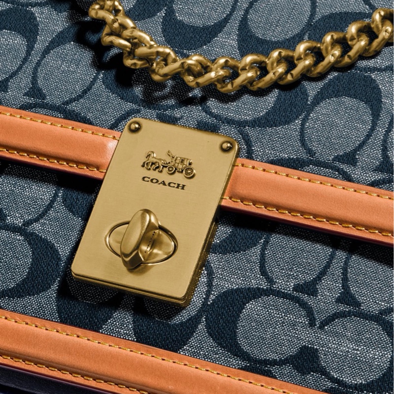 Coach 女士 查姆佈雷的赫頓運動服簽名斜挎包均碼碼長21 6 cm x a 16 5 cm x P 5 7 cm-1