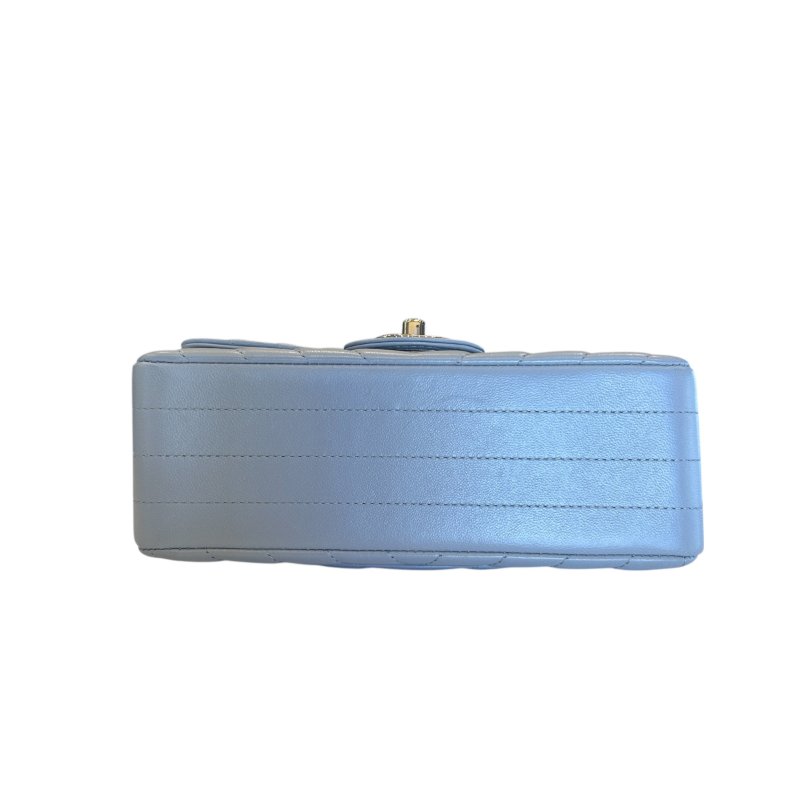 CHANEL淡灰色羊皮ＣＦ20鍊袋包-2