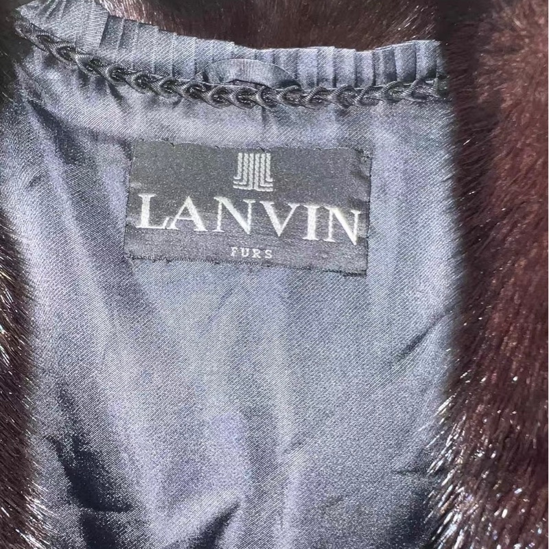 LANVIN貂毛大衣,長度85-3