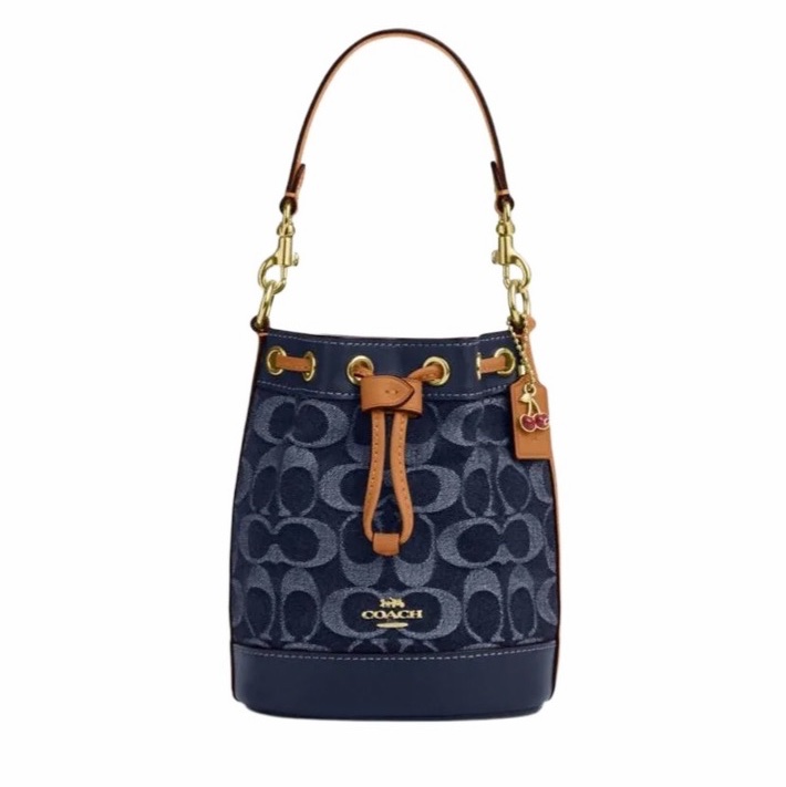 Coach 女士 經典牛仔迷你桶包均碼碼16cm*8.8cm*14cm-0