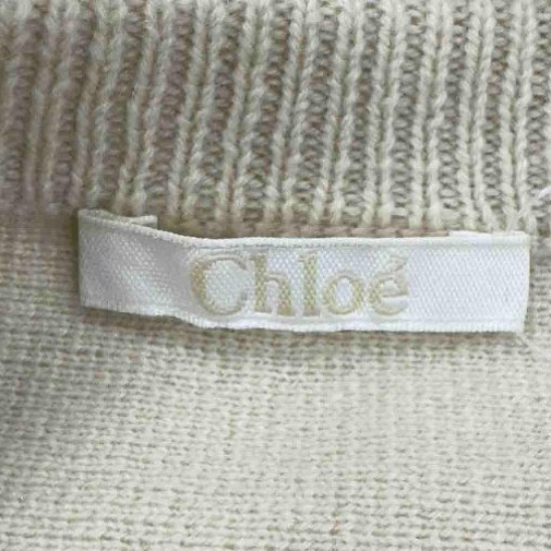 Chloe素雅絕美的麥芽色100%cashmere毛衣-4