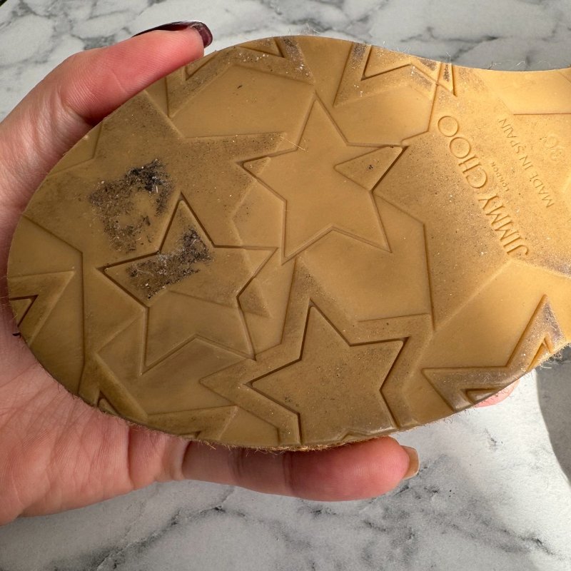 💝超好看 JIMMY CHOO 寶寶藍緞帶厚底涼鞋-8