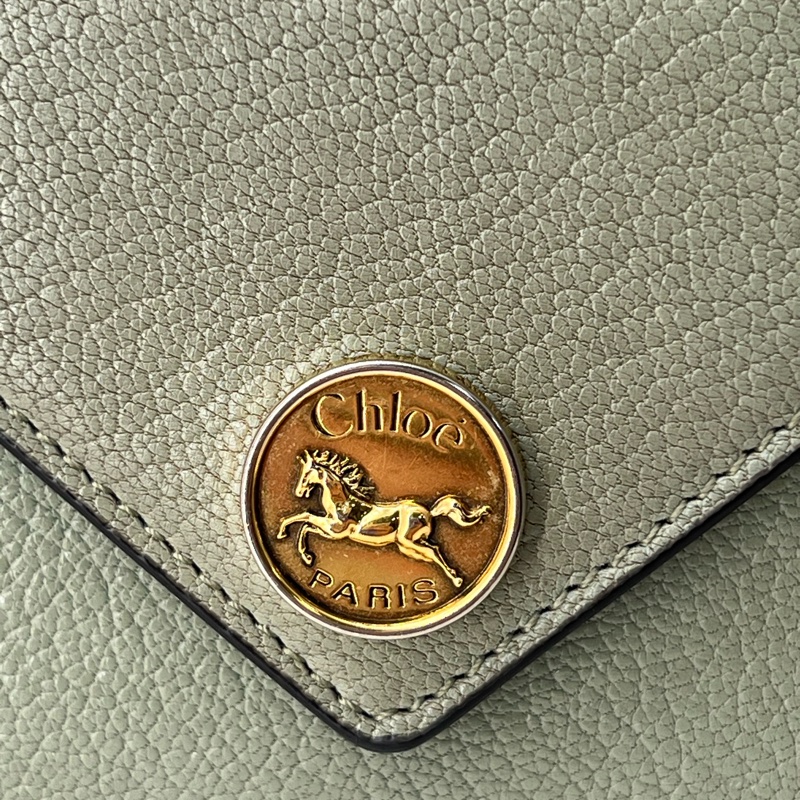 💗香緹國際精品💗 825 Chloe 淺綠短夾 #盒裝完整-1