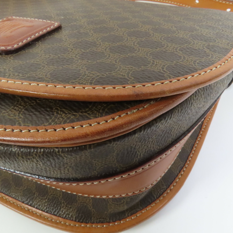 CELINE 塗層帆布Vintage Shoulder Bag金扣肩背袋-11