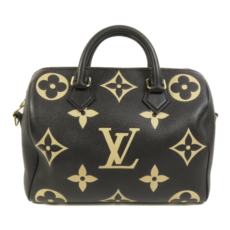 LOUIS VUITTON Monogram Empreinte Speedy Bandouliere 25金扣手挽肩背兩用袋-1