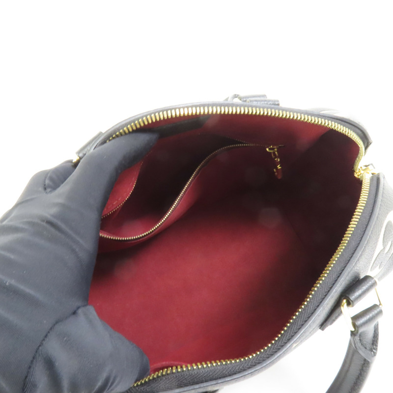 LOUIS VUITTON Monogram Empreinte Speedy Bandouliere 25金扣手挽肩背兩用袋-4