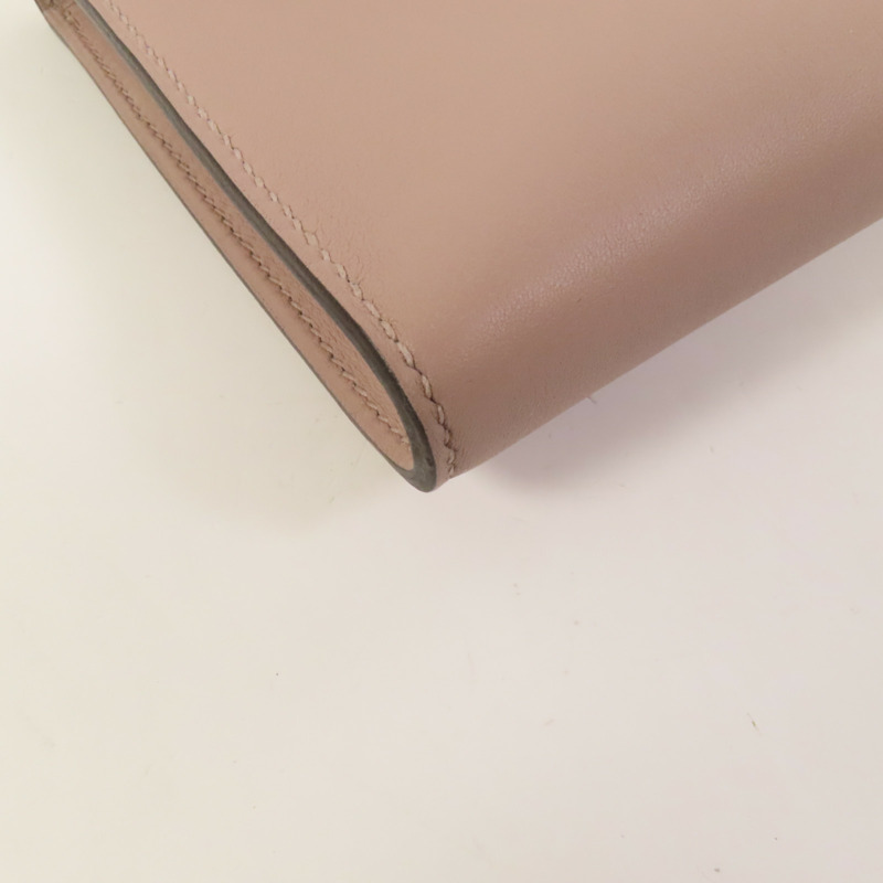 HERMES Swift皮革Kelly Cut銀扣手挽袋Rose Dragee-10