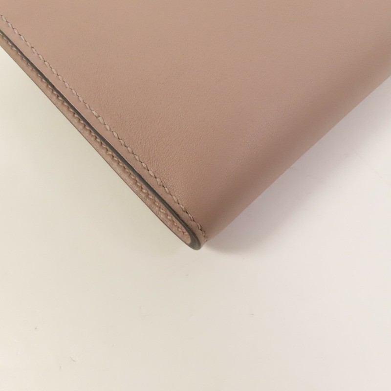 HERMES Swift皮革Kelly Cut銀扣手挽袋Rose Dragee-13