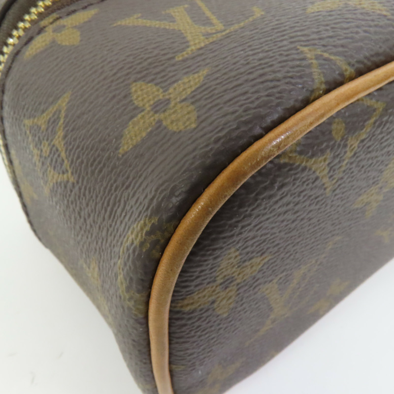 LOUIS VUITTON Monogram Nice Nano金扣化妝袋-9