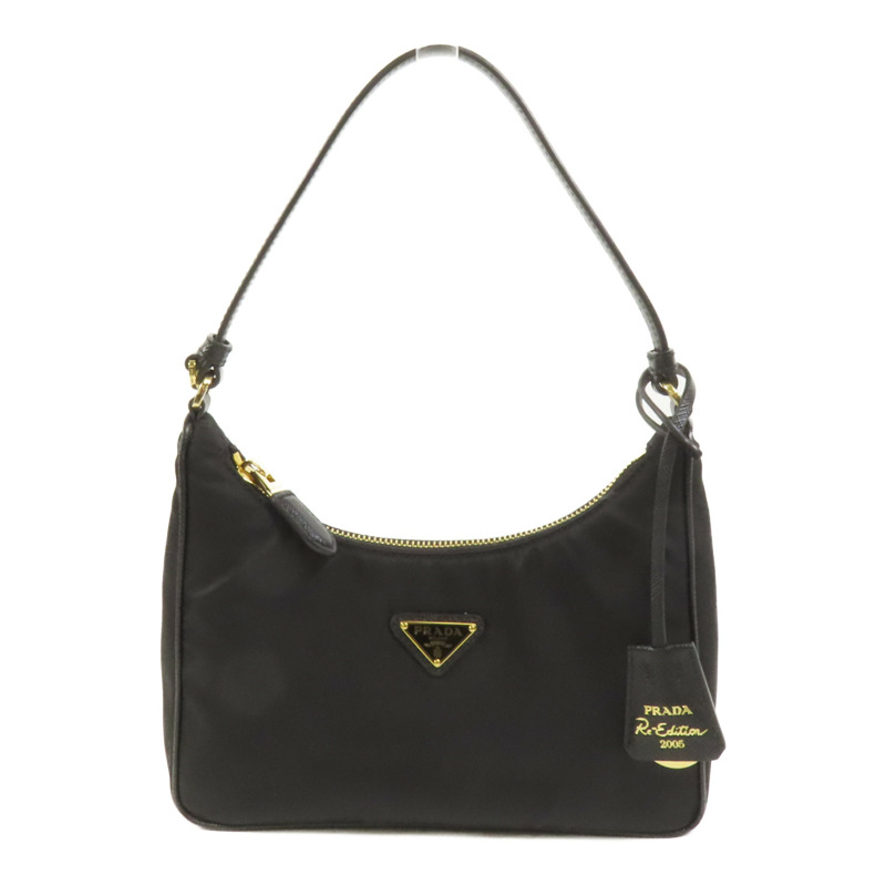 PRADA 尼龍Re-Edition 2005金扣手挽袋-0